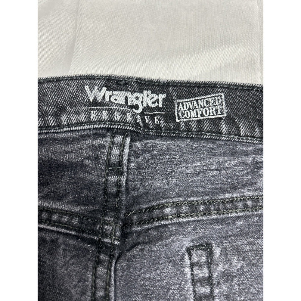 Wrangler Reserve Advanced Comfort Jeans Black Dark Wash Straight Western 36x30 - Picture 4 of 16